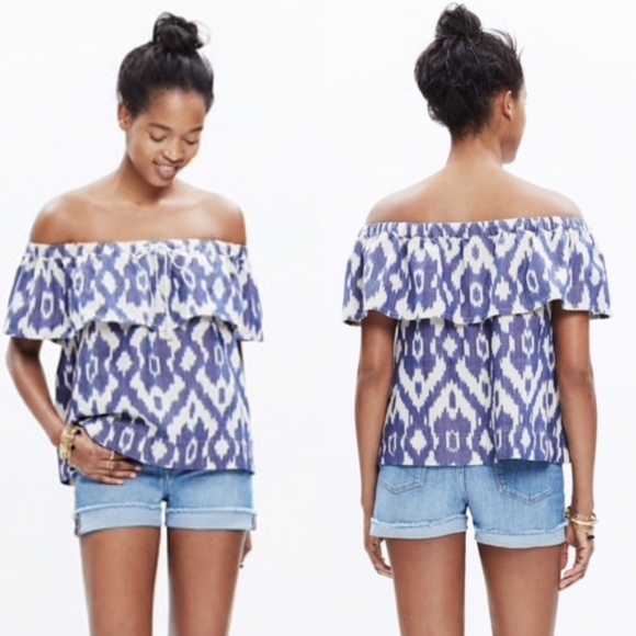 Madewell Tops - Madewell Balcony Off-The-Shoulder Top In Ikat